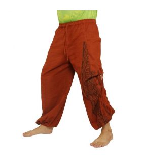 Harem pants ethno print red