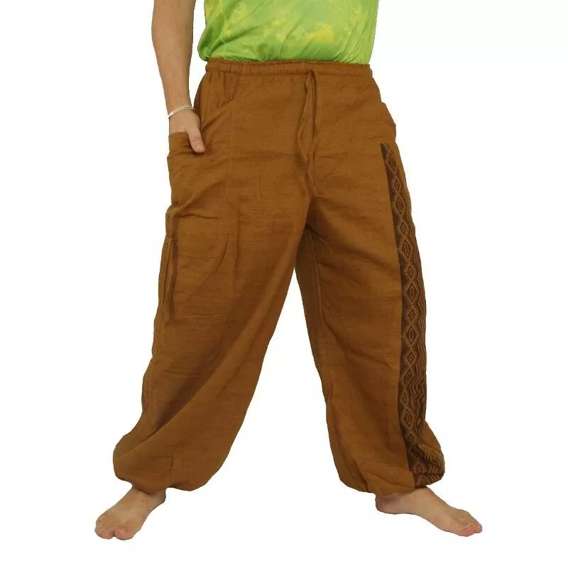 Harem pants ethno print khaki