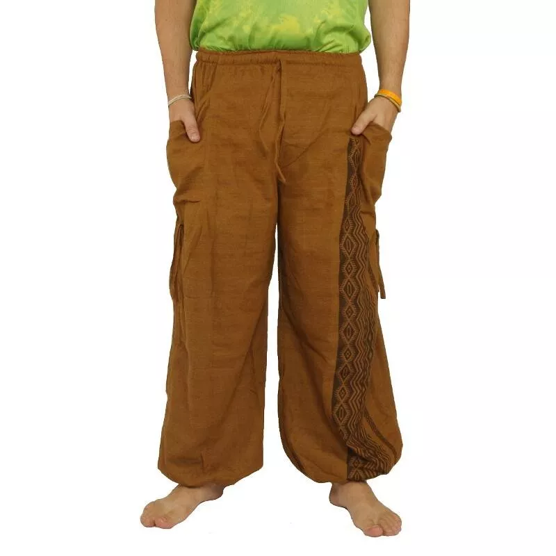 Haremshose   Ethno Druck khaki