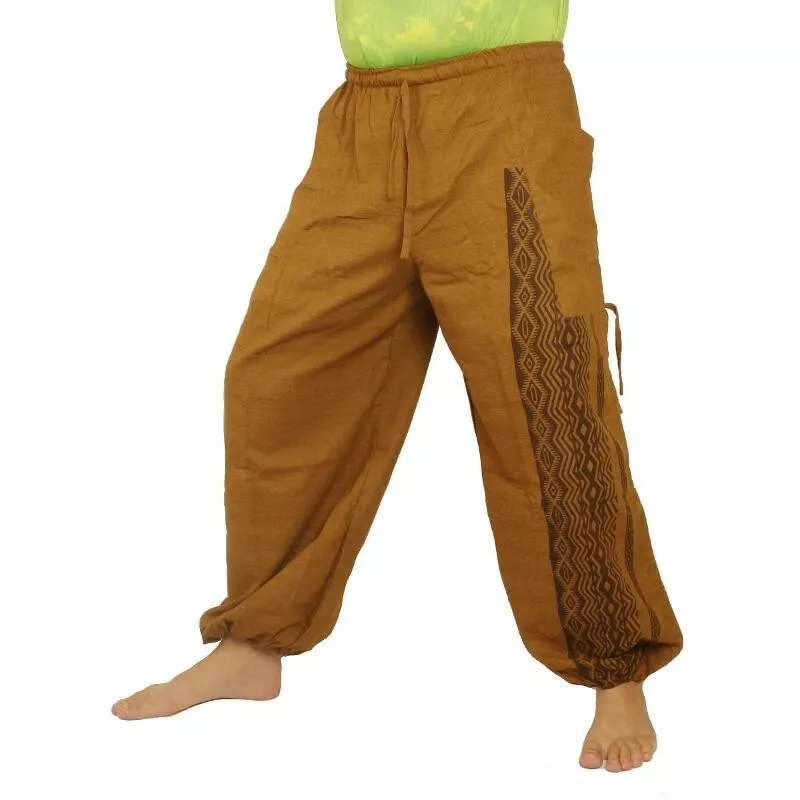Harem pants ethno print khaki