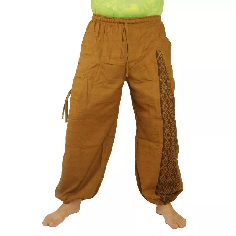 Harem pants ethno print khaki