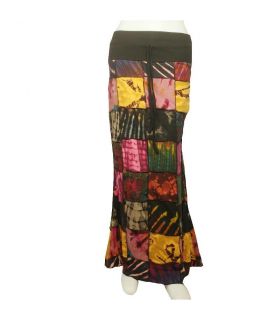 Patchwork skirt in soft elastane/spandex Size M