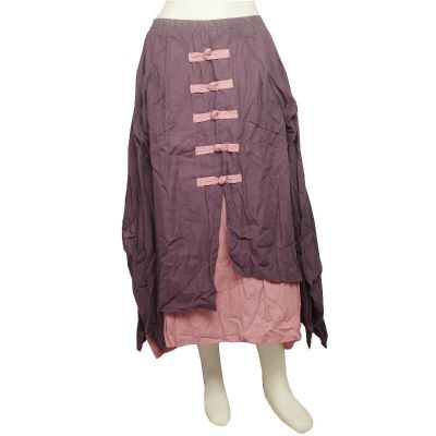 Rock im Knitterlook - zweilagig mit Seitentaschen