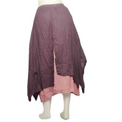 Rock im Knitterlook - zweilagig mit Seitentaschen
