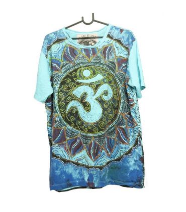 "Mirror" Om Mandala T-shirt size L