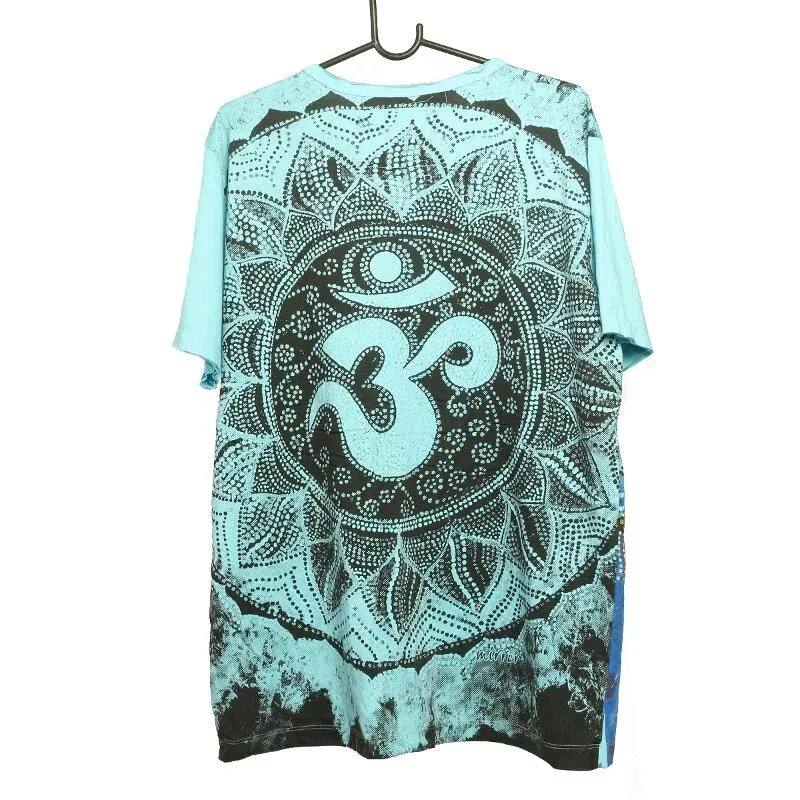 "Mirror" Om Mandala T-Shirt Größe L