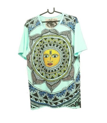 "Mirror" Mandala Sun T-shirt size L
