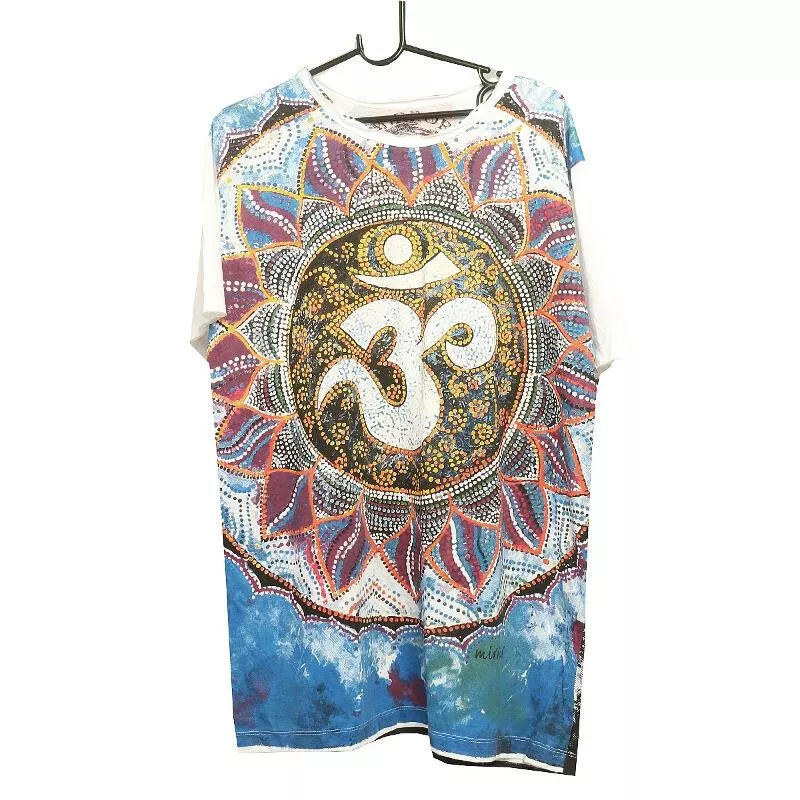 "Mirror" Om Mandala T-shirt size L