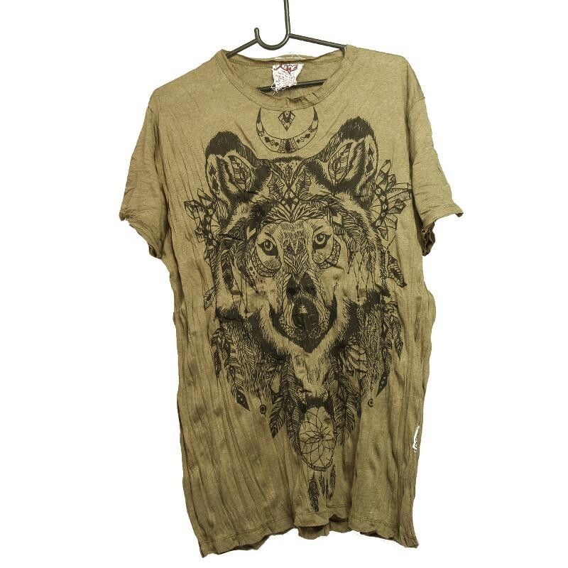 "Sure" Wolf Dreamcatcher T-Shirt Size L