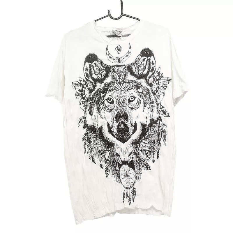 "Sure" Wolf Traumfänger T-Shirt Größe L