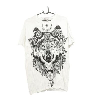 "Sure" Wolf Traumfänger T-Shirt Größe L