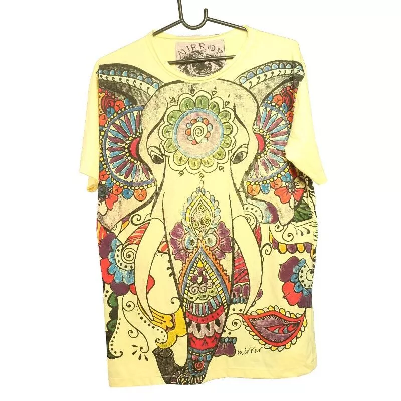 "Mirror" Ganesha Elephant T-shirt size M