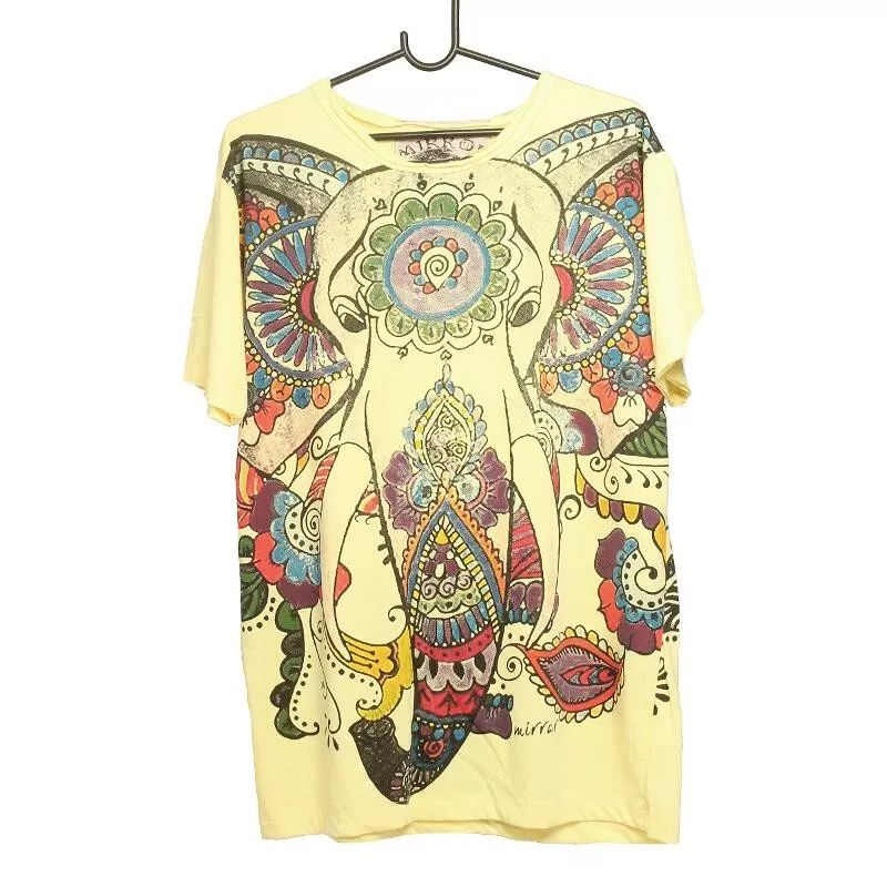 T-shirt "Mirror" Hippie Ganesha Elephant Taille L
