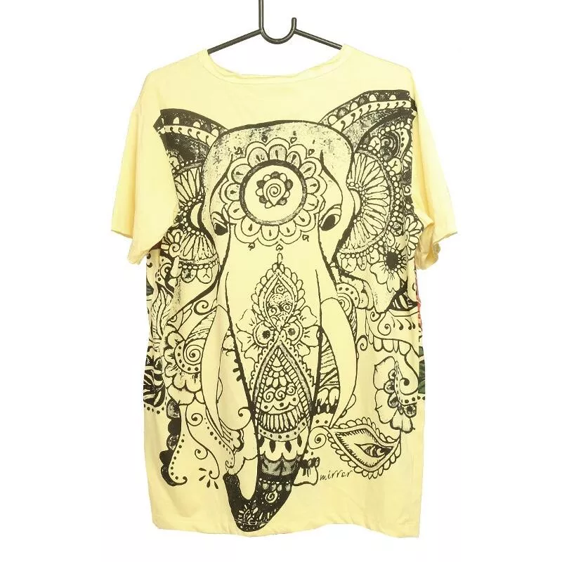 T-shirt "Mirror" Hippie Ganesha Elephant Taille L