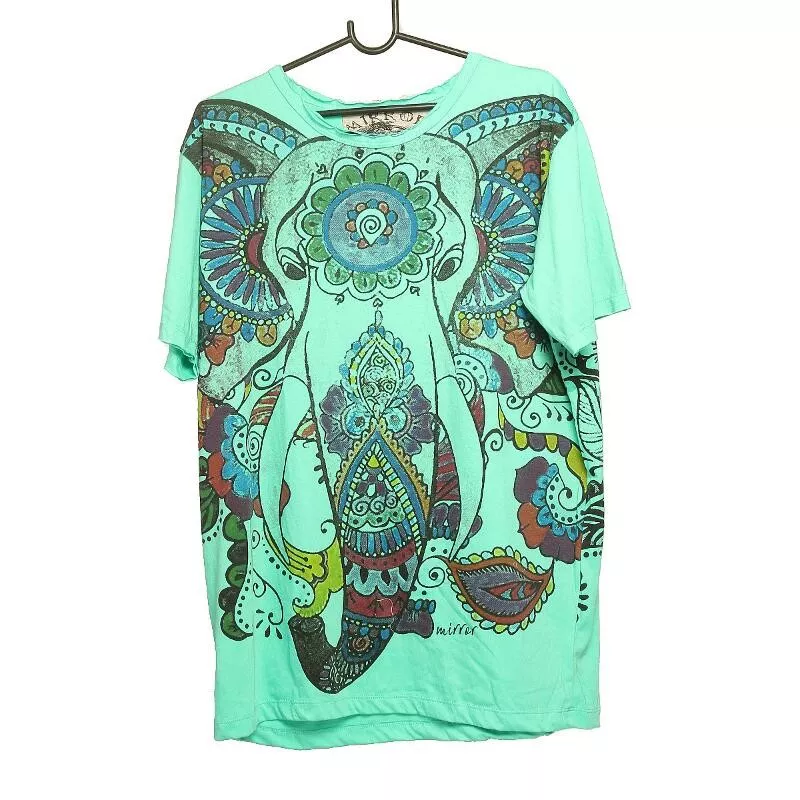 T-shirt "Mirror" Hippie Ganesha Elephant Taille L