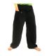 Pantalones de pescador tailandés - negro - algodón extra largo