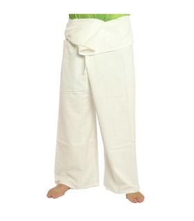 Thai fisherman pants - white - extra long cotton