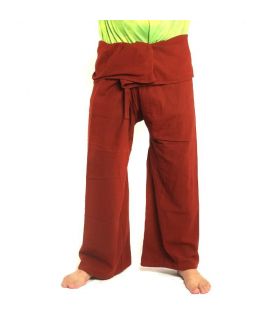 Pantalones de pescador tailandés - rojo - algodón extra largo