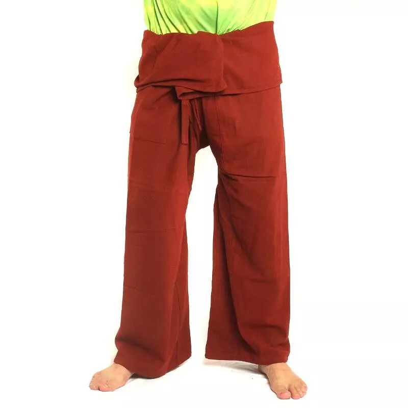 Thai fisherman pants - red - extra long cotton