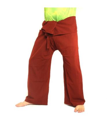 Thai Fischerhose - rot - extra lang Baumwolle
