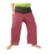 Thai Fischerhose Baumwoll Mix - rot schwarz 