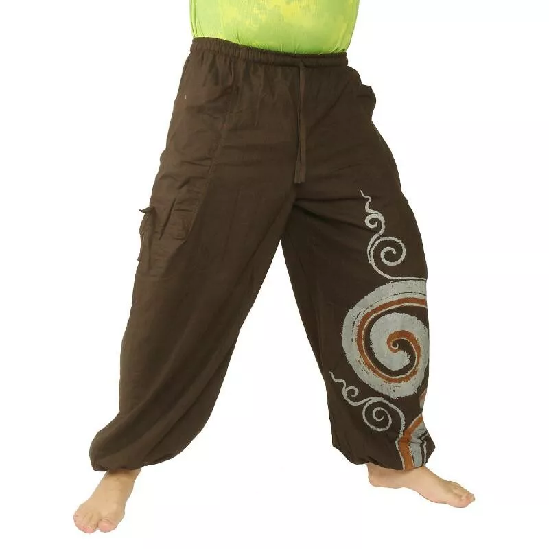Thai hippie pants spiral pattern