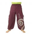 Pantalones hippie tailandeses en espiral