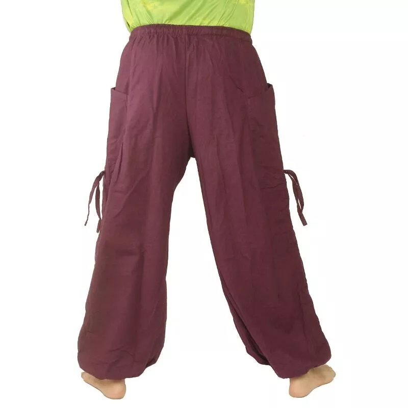 Pantalon hippie thaïlandais à motif spiralé