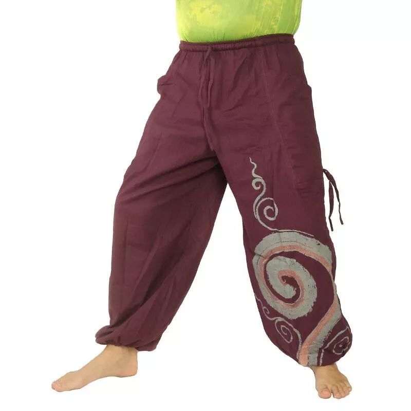 Thai hippie pants spiral pattern