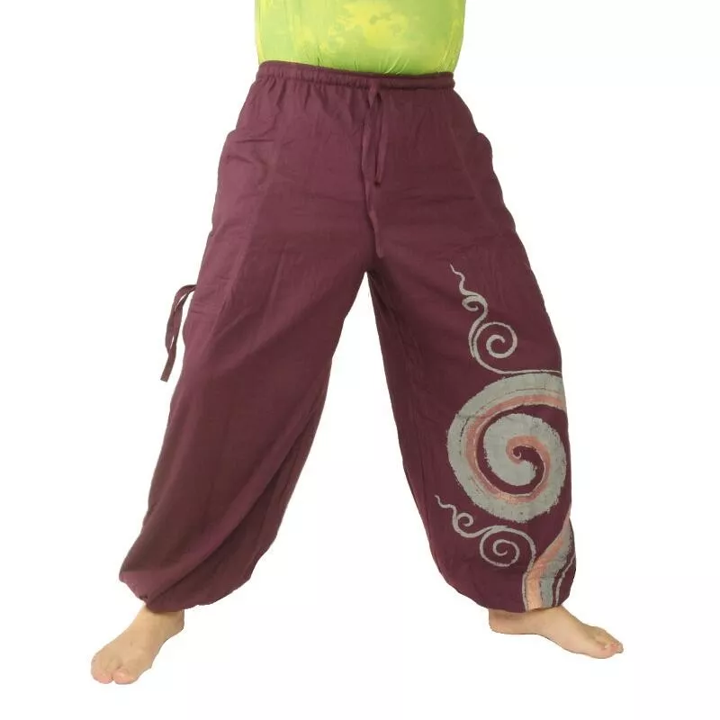 Thai hippie pants spiral pattern