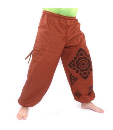 Sarouel ornement floral orange