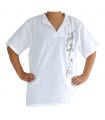Razia Mode - facile blanc taille chemise en coton Thai M