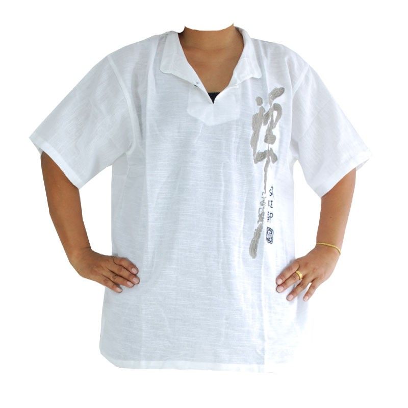 Razia Moda - Fácil camisa de algodón tailandés blanco tamaño L