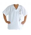 Razia Fashion - light Thai cotton shirt white size L