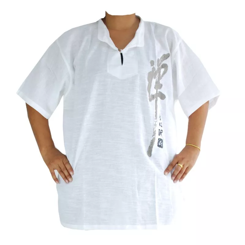 Razia Fashion - Light Thai cotton shirt white size XL