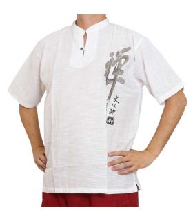 Razia Fashion - Light Thai cotton shirt white size XXXL