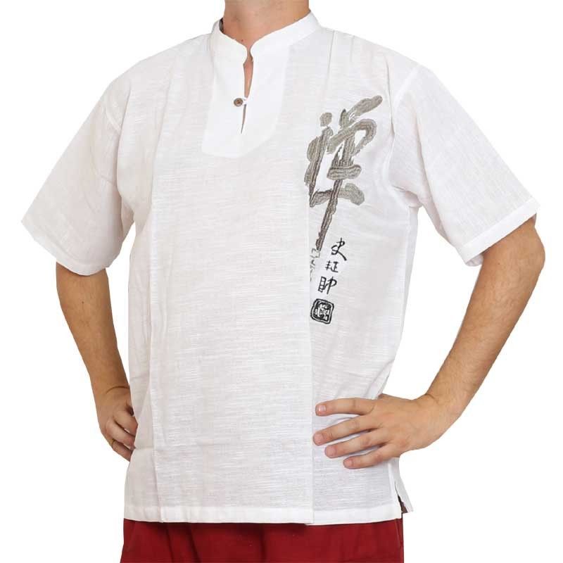 Razia Mode - facile blanc taille chemise en coton Thai XXXL