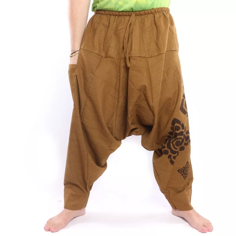 Sarouel avec taille à cordon - kaki