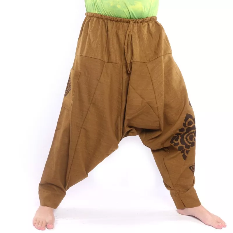Sarouel avec taille à cordon - kaki