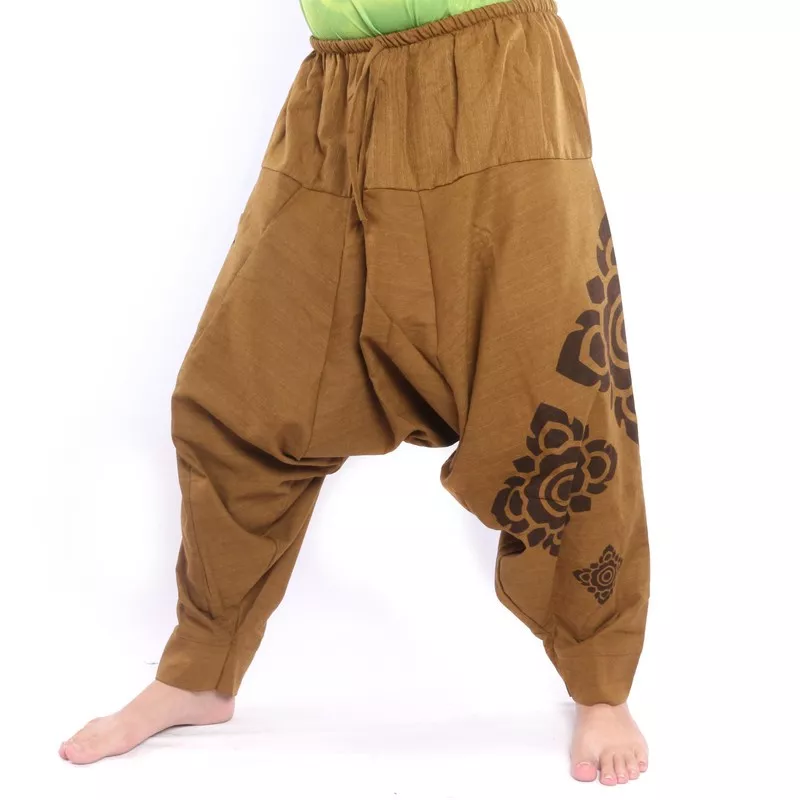 Sarouel avec taille à cordon - kaki