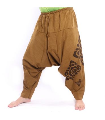 Sarouel avec taille à cordon - kaki