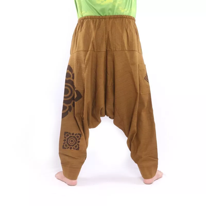 Sarouel avec taille à cordon - kaki