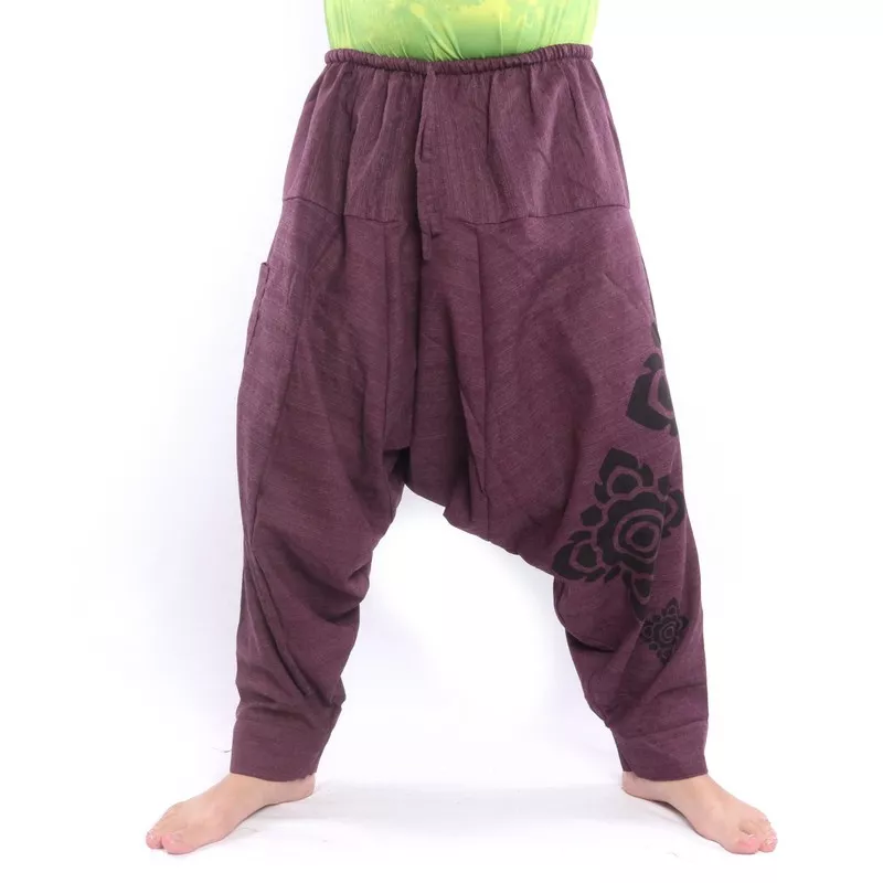 pantalon de harem violet