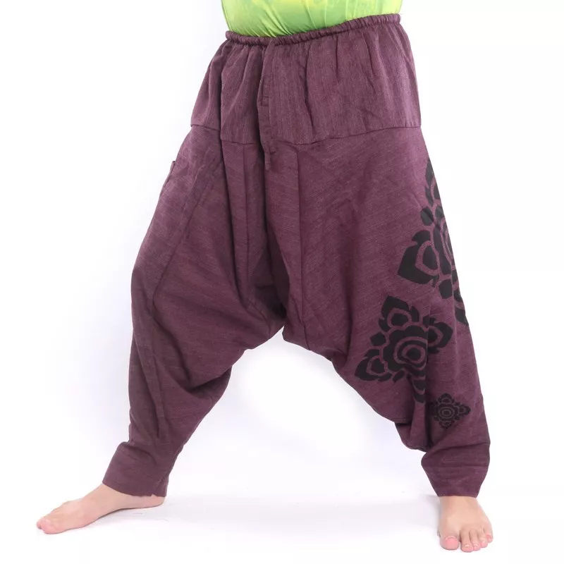 pantalon de harem violet