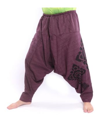 pantalon de harem violet