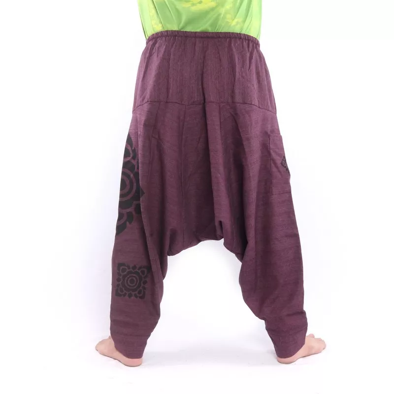 pantalon de harem violet