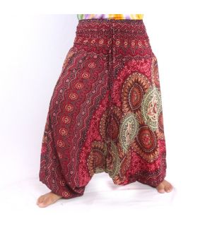 Harem pants for women mandala red