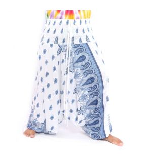 Harem pants for women Paisley blue