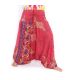 Pantalones harén para mujer mandala flores orientales adornos rojo