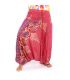 Haremshose für Frauen Mandala orientalische Blumen Ornamente rot